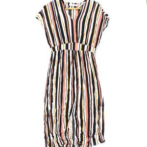 Asobio Women's Casual Multicolor Striped Sleeveless Lightweight Dress Size Small